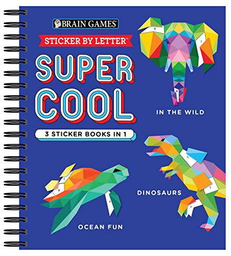 Brain Games - Sticker by Letter: Super Cool - 3 Sticker Books in 1 (30 Images to Sticker: In the Wild, Dinosaurs, Ocean Fun)
Brain Games - Sticker by Letter: Super Cool - 3 Sticker Books in 1 (30 Images to Sticker: In the Wild, Dinosaurs, Ocean Fun)