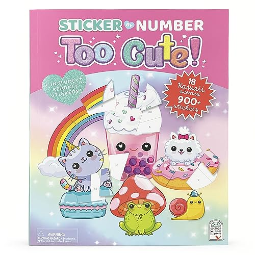 Too Cute! A Sticker by Number Kids Activity Book for Kids: Kawaii-Inspired Stickers, Pull-Out Pages and 900 Stickers
Too Cute! A Sticker by Number Kids Activity Book for Kids: Kawaii-Inspired Stickers, Pull-Out Pages and 900 Stickers