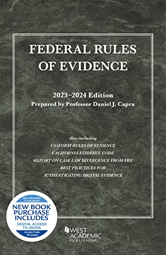 Federal Rules of Evidence, with Faigman Evidence Map, 2023-2024 Edition (Selected Statutes)
Federal Rules of Evidence, with Faigman Evidence Map, 2023-2024 Edition (Selected Statutes)
