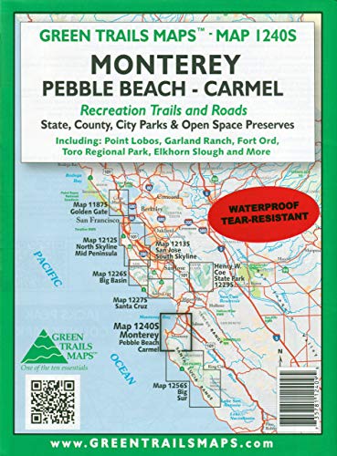 Monterey Pebble Beach * Carmel, CA No. 1240SX (Green Trails Maps, 1240S)
Monterey Pebble Beach * Carmel, CA No. 1240SX (Green Trails Maps, 1240S)