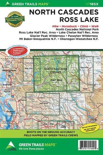 North Cascades National Park, WA No. 16SX (Green Trails Maps)