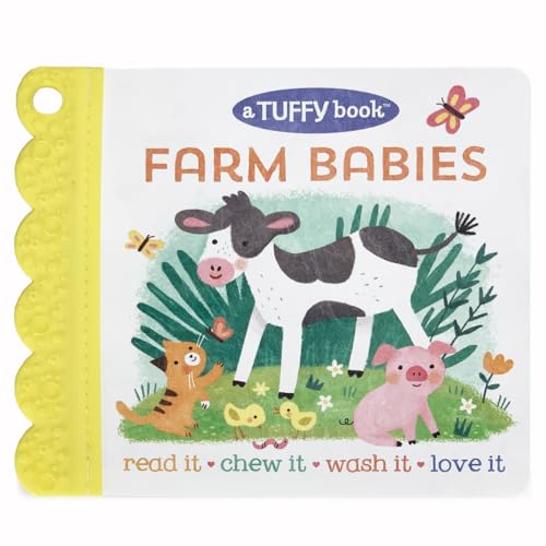 Tuffy Farm Babies Book - Washable, Chewable, Unrippable Pages With Hole For Stroller Or Toy Ring, Teether Tough, Ages 0-3 (A Tuffy Book)
Tuffy Farm Babies Book - Washable, Chewable, Unrippable Pages With Hole For Stroller Or Toy Ring, Teether Tough, Ages 0-3 (A Tuffy Book)