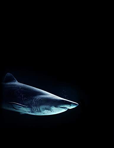Black Paper Notebook - College Ruled - 8.5x11: Shark Notebook | BLACK Notebook Paper For Use With Ge
