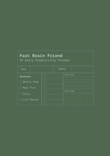 Fast Brain Friend: ADHD Daily Productivity Planner Undated