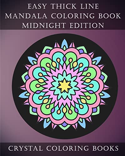 Easy Thick Line Mandala Coloring Book Midnight Edition: 30 Easy Thick Line Mandala Coloring Pages. White Pattern on a Black Background for Adults and
Easy Thick Line Mandala Coloring Book Midnight Edition: 30 Easy Thick Line Mandala Coloring Pages. White Pattern on a Black Background for Adults and