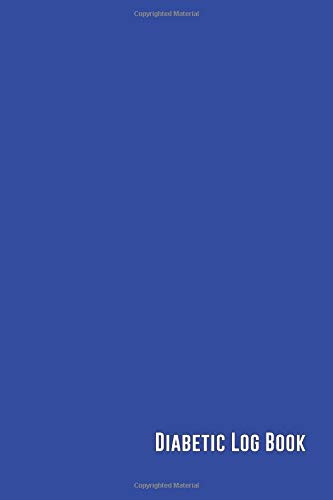 Diabetic Log Book: LARGE PRINT 6x9 Inch 52 Week Diabetic/Glucose Log Book (Blue Cover)