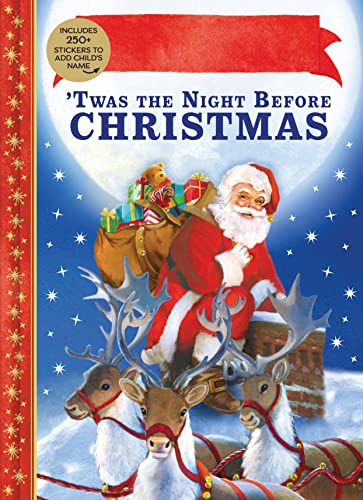 Twas the Night Before Christmas Personalized Book with Stickers