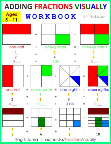 Adding Fractions Visually Workbook Third Edition Paperback