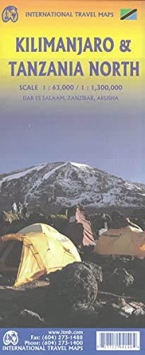 Kilimanjaro & Tanzania North Travel Reference Map 1:63K/1:3M