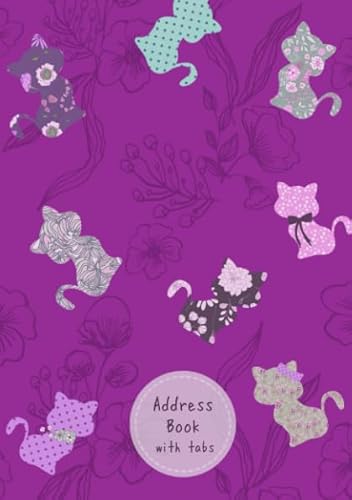 Address Book with Tabs: A5 Medium Contact Notebook Organizer with Alphabetical Index | Cute Cats Floral Design Purple
Address Book with Tabs: A5 Medium Contact Notebook Organizer with Alphabetical Index | Cute Cats Floral Design Purple