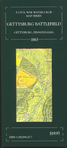 Gettysburg Battlefield, Gettysburg Pennsylvania, 1863 (A Civil War Watercolor Map Series)