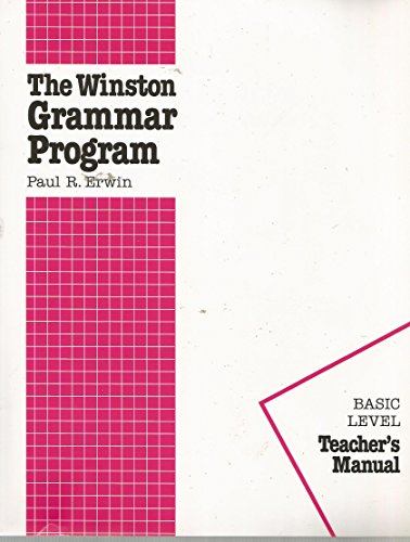 The Winston Grammar Program Basic Level Teachers Manual