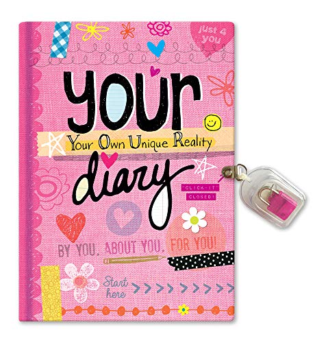 Your Diary - girls 7+ journal fun - illustrated and activities - sparkly lock