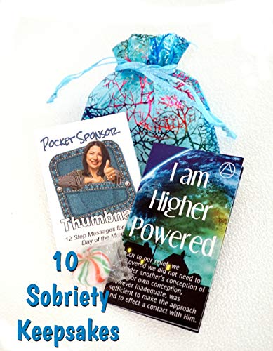 Pocket Sponsor Keepsakes (10 pack of Mini Recovery Meditation Books and Higher Power Concept Cards in draw-string organza bags with peppermint balls)
Pocket Sponsor Keepsakes (10 pack of Mini Recovery Meditation Books and Higher Power Concept Cards in draw-string organza bags with peppermint balls)