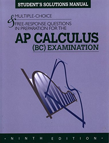 Student's Solutions Manual for Calculus (BC)