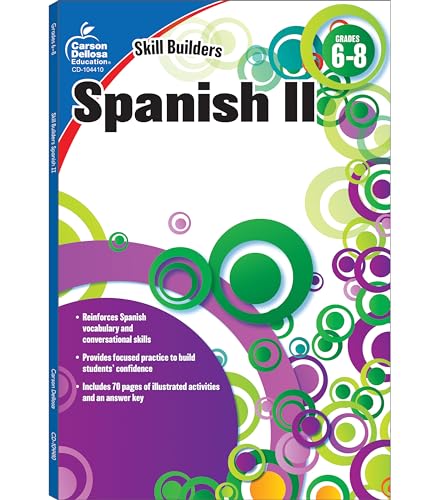 Carson Dellosa | Skill Builders: Spanish 2 Workbook | 6thâ"8th Grade, 80pgs