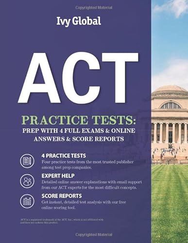 ACT Practice Tests: Prep with 4 Full Exams Online Answers Score Reports
ACT Practice Tests: Prep with 4 Full Exams Online Answers Score Reports