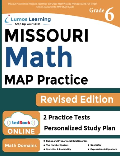 Missouri Assessment Program Test Prep: 6th Grade Math Practice Workbook and Full-Length Online Assessments: Map Study Guide
Missouri Assessment Program Test Prep: 6th Grade Math Practice Workbook and Full-Length Online Assessments: Map Study Guide