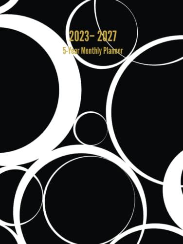 2023 â" 2027 5-Year Monthly Planner: 60-Month Calendar (Black) - Large