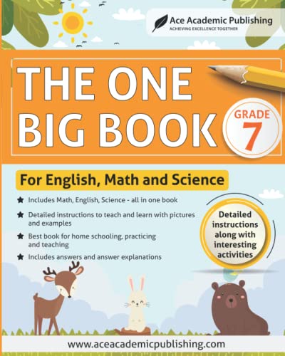 The One Big Book -Grade 7: for English, Math, and Science: Black and White Edition
The One Big Book -Grade 7: for English, Math, and Science: Black and White Edition