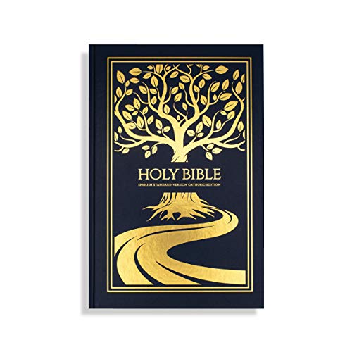 Catholic Bible - ESV Catholic Edition - Blue Hardcover with Gold Tree
