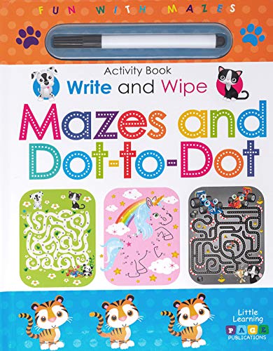 Little Learning Write and Wipe Collection -Mazes and dot to dot - Kids Books - Childrens Books, Toddler Books
Little Learning Write and Wipe Collection -Mazes and dot to dot - Kids Books - Childrens Books, Toddler Books