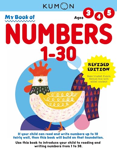 Kumon My Book of Numbers 1-30 (Revised Ed, Math Skills), Ages 3-5, 80 pages
Kumon My Book of Numbers 1-30 (Revised Ed, Math Skills), Ages 3-5, 80 pages