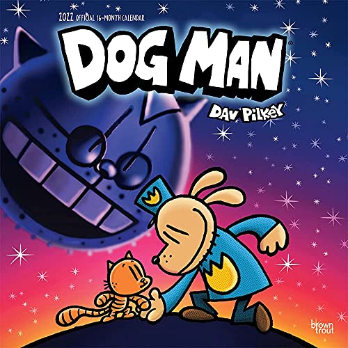Dog Man 2022 12 x 12 Inch Monthly Square Wall Calendar, DogMan Canine Book
