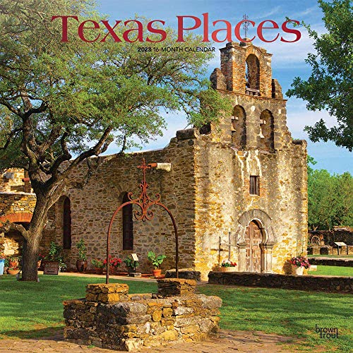 

Texas Places | 2023 12 x 24 Inch Monthly Square Wall Calendar | Foil Stamped Cover | BrownTrout | USA United States of America Southwest State Nature