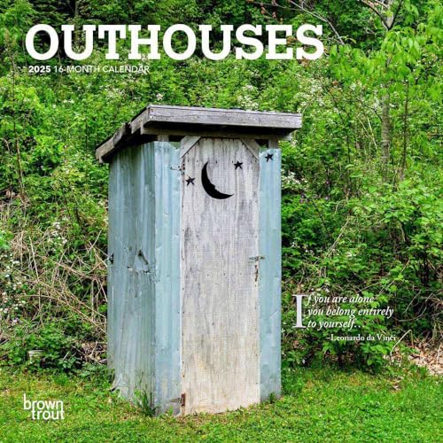 Outhouses | 2025 7 x 14 Inch Monthly Mini Wall Calendar | Plastic-Free | BrownTrout | Toilette Latrine Bog Humor
Outhouses | 2025 7 x 14 Inch Monthly Mini Wall Calendar | Plastic-Free | BrownTrout | Toilette Latrine Bog Humor