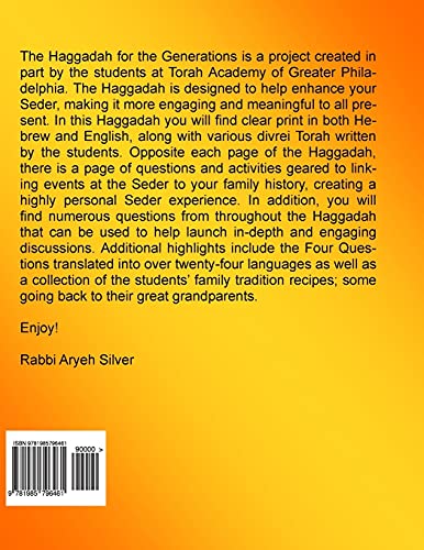 The Haggadah for the Generations 2018: Connecting the Seder to your family's history