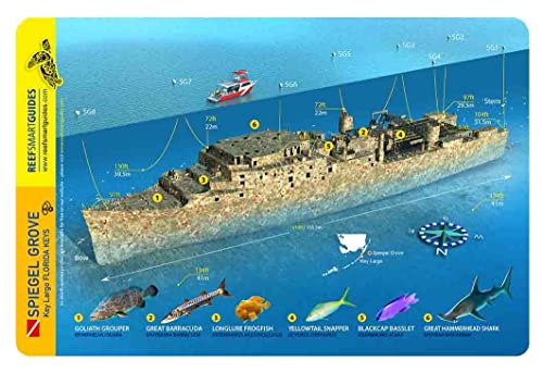 Spiegel Grove Wreck Key Largo Florida Waterproof Dive Card