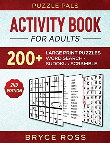 Activity Book For Adults: 200+ Large Print Puzzles (Paperback or Softback)