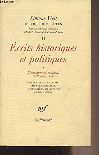 uvres complètes / Simone Weil. . 2. Ecrits historiques et politiques