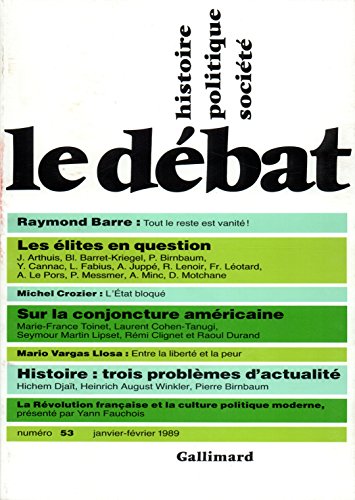 LE DEBAT N°53 JANVIER-FEVRIER 1989
