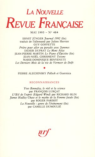 LA NOUVELLE REVUE FRANCAISE N°484 MAI 1993