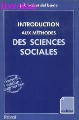 Introduction aux methodes des sciences sociales