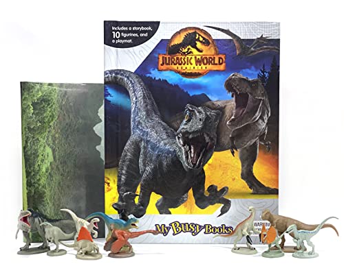 Phidal - Jurassic World My Busy Books -10 Figurines and a Playmat