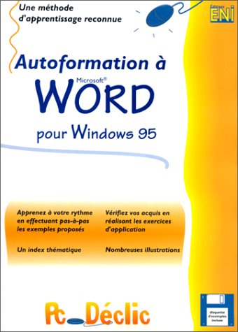 autoformation à Word pour Windows 95 + disk