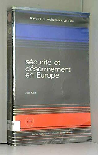Se curite  et De sarmement en Europe (Travaux et recherches / IFRI) (French Edition)