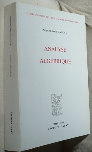 Analyse algébrique, 1821
