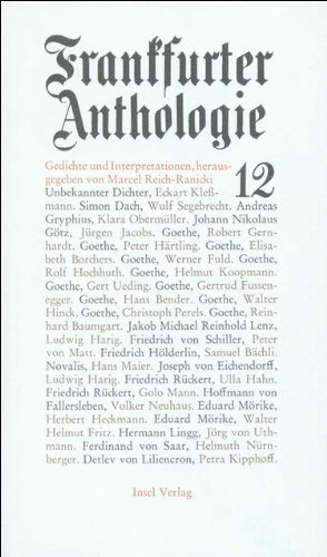 frankfurter anthologie. zwölfter band. gedichte und interpretationen
