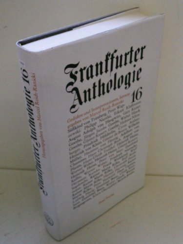 frankfurter anthologie. sechzehnter band. gedichte und interpretationen