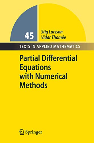 Partial Differential Equations with Numerical Methods (Paperback or Softback)