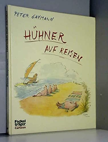 Hühner auf Reisen. Cartoons.