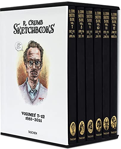 Robert Crumb. Sketchbooks 1982-2011: Volumes 7-12 with a signed originalprint in a box