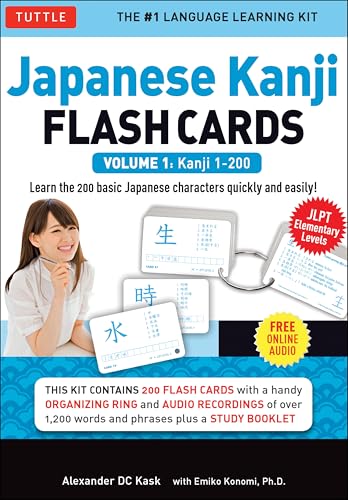 Japanese Kanji Flash Cards Kit : Kanji 1-200: JLPT Beginning Level