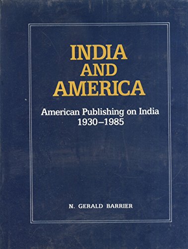 India and America America Publishing on India 1930-1985