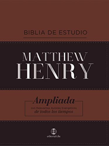 RVR Biblia de Estudio Matthew Henry, Leathersoft, Clásica, con índice (Spanish Edition)
RVR Biblia de Estudio Matthew Henry, Leathersoft, Clásica, con índice (Spanish Edition)