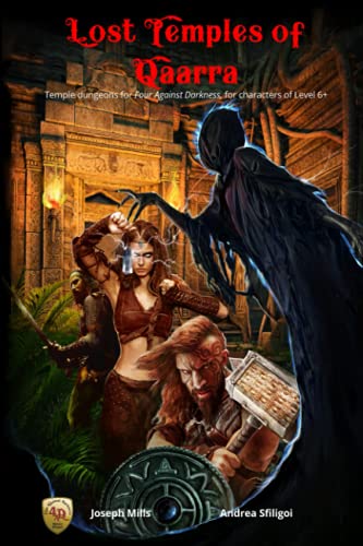 Lost Temples of Qaarra: Temple dungeons for Four Against Darkness, for characters of Level 6+
Lost Temples of Qaarra: Temple dungeons for Four Against Darkness, for characters of Level 6+